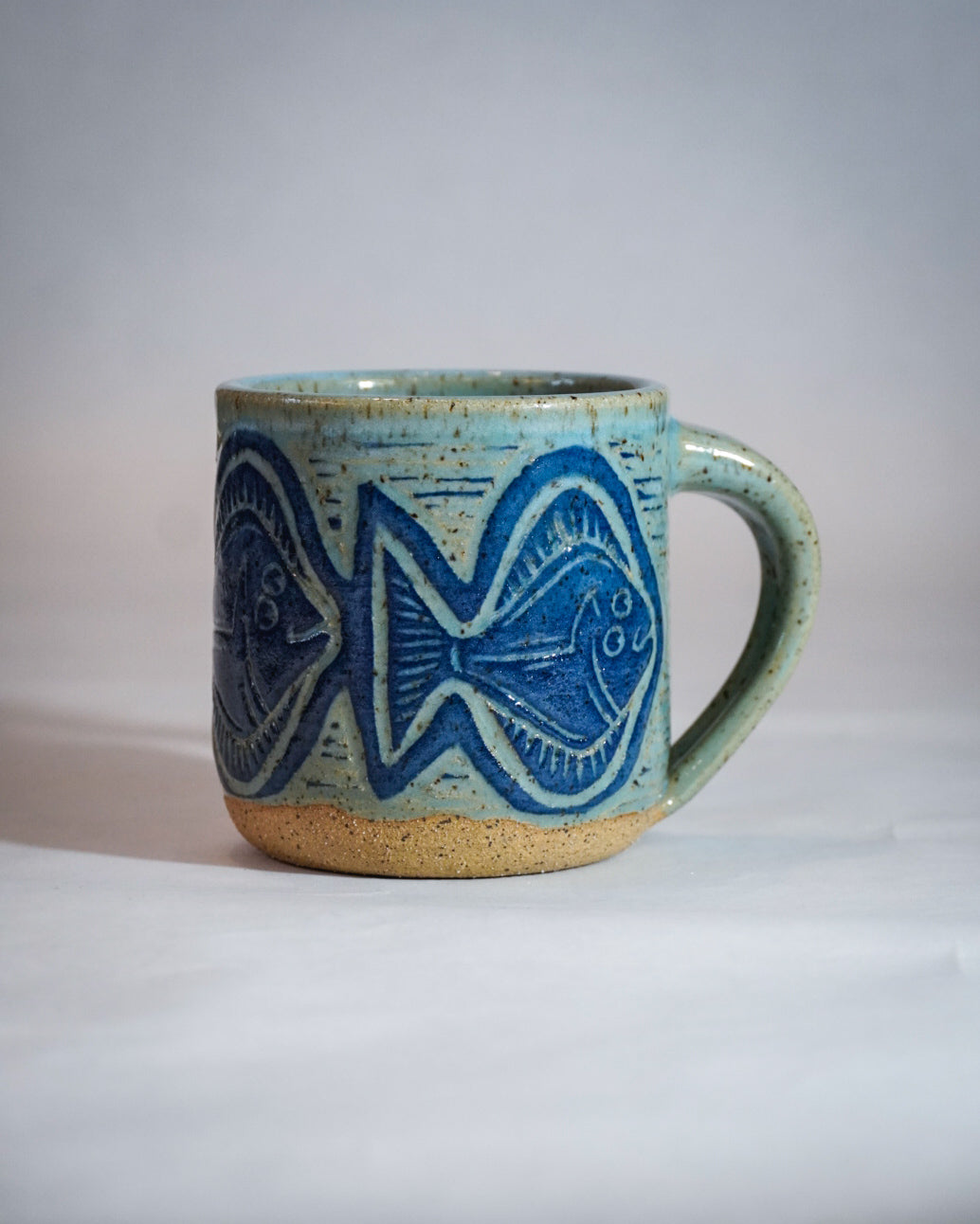 Bright Blue Halibut Mug 2