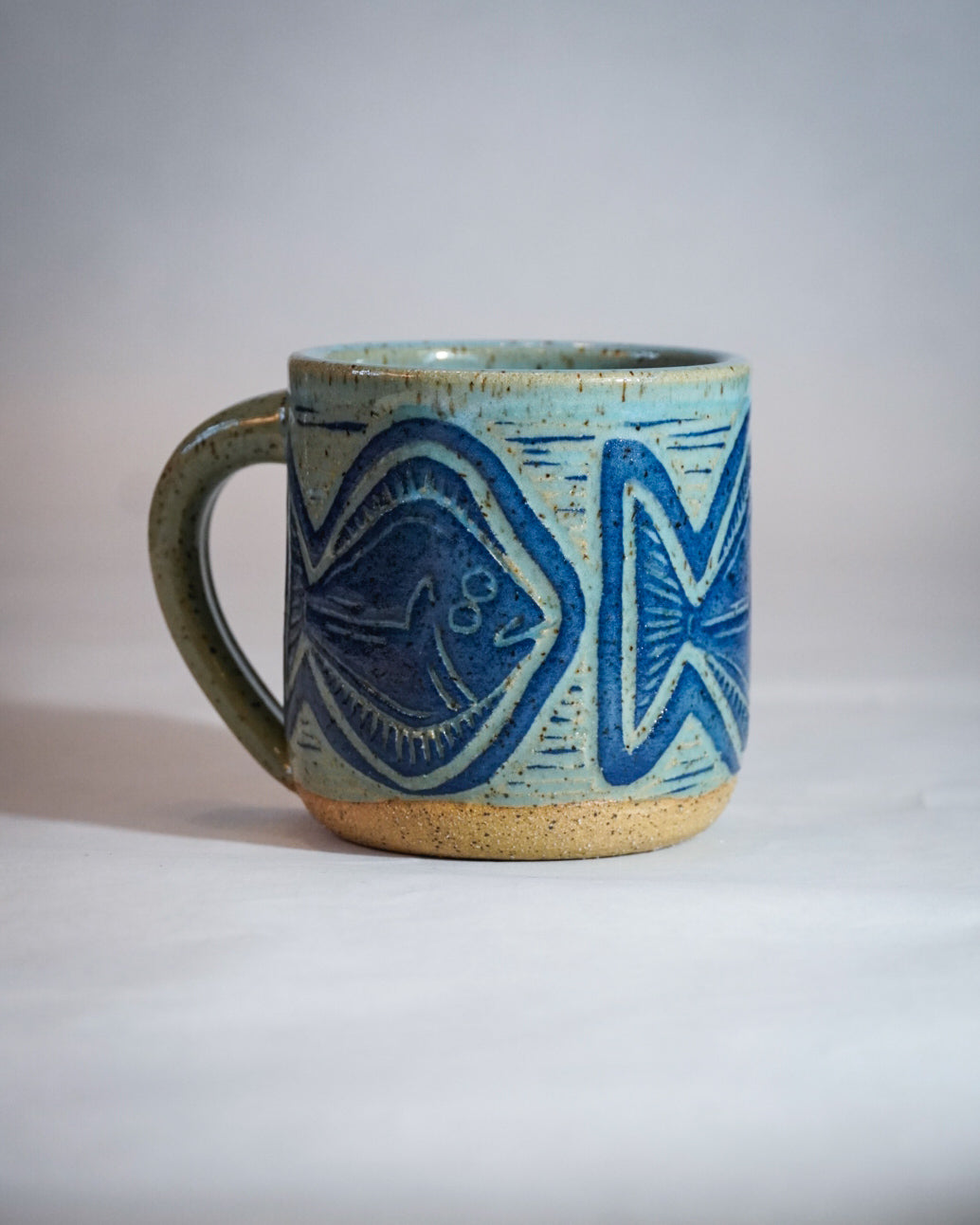 Bright Blue Halibut Mug 2