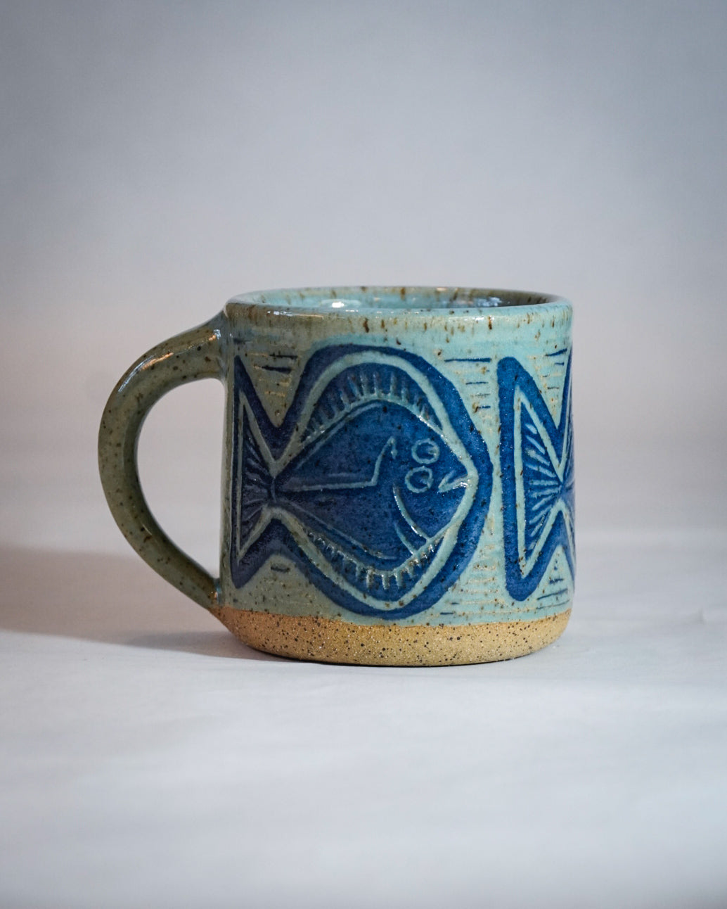Bright Blue Halibut Mug 1