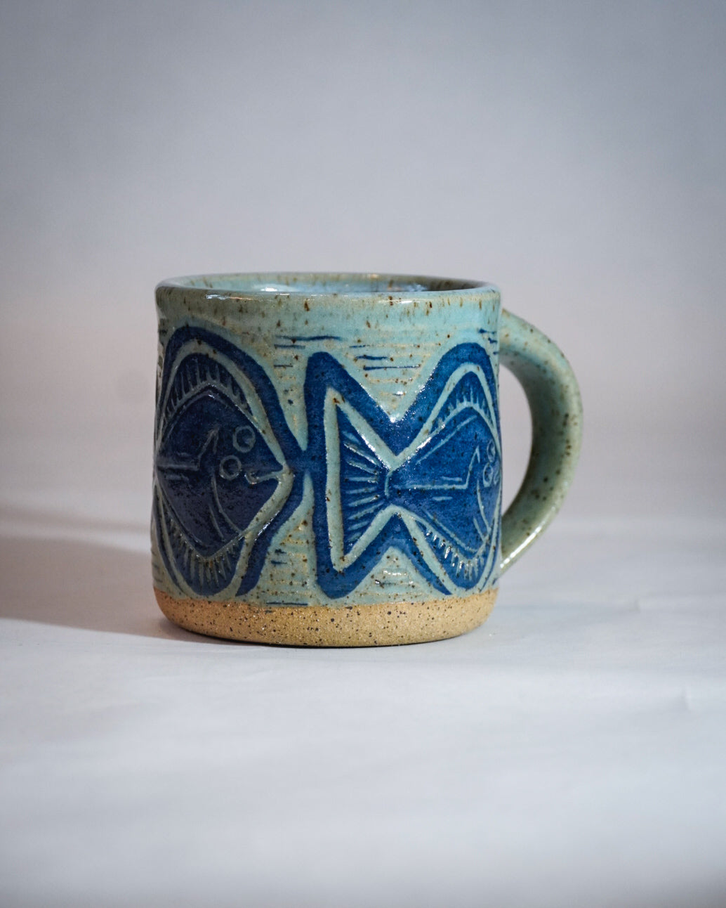 Bright Blue Halibut Mug 1