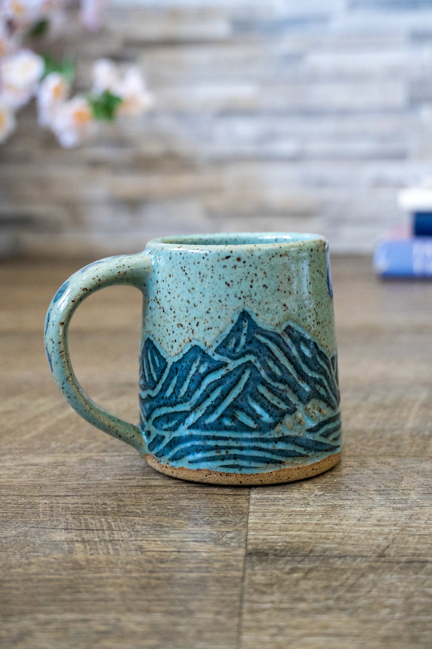 Turquoise & Teal Mountain Mug
