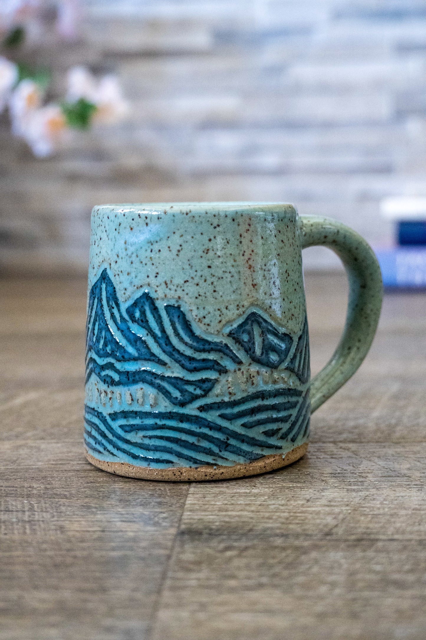 Turquoise & Teal Mountain Mug