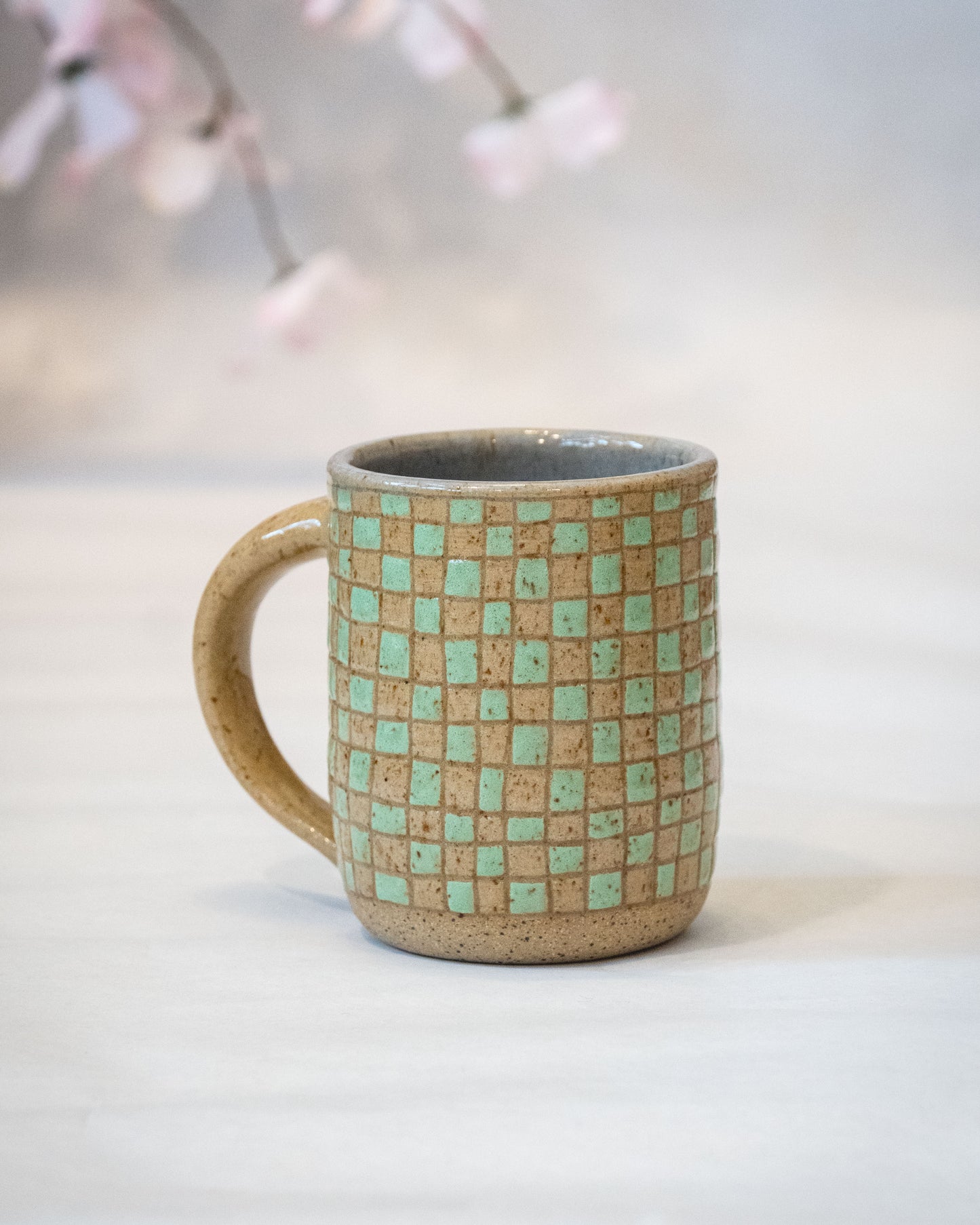 Checkered Mug 2 - Mint