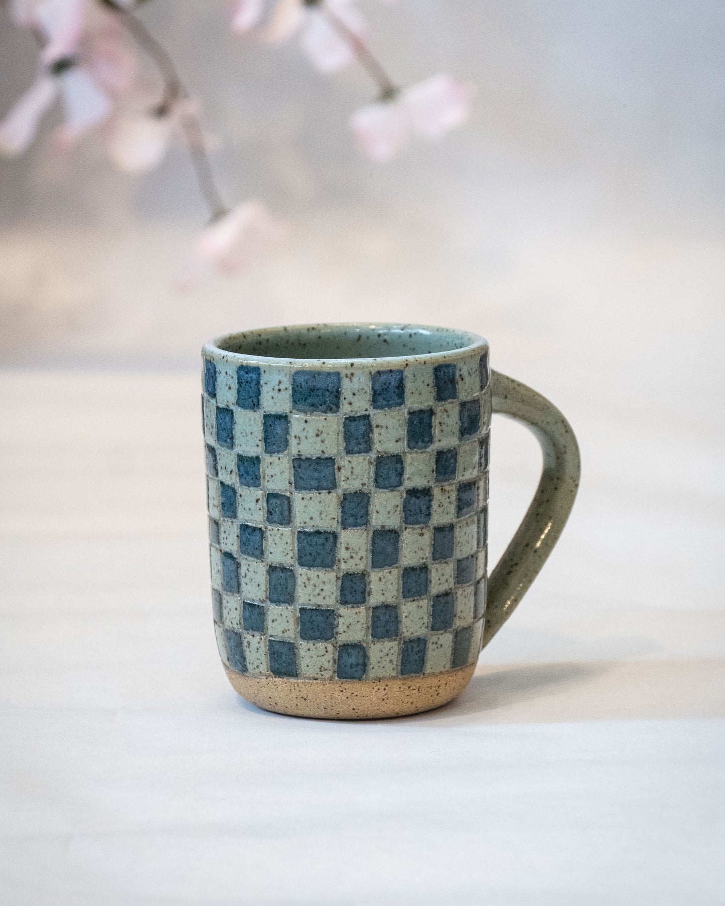 Checkered Mug - Teal