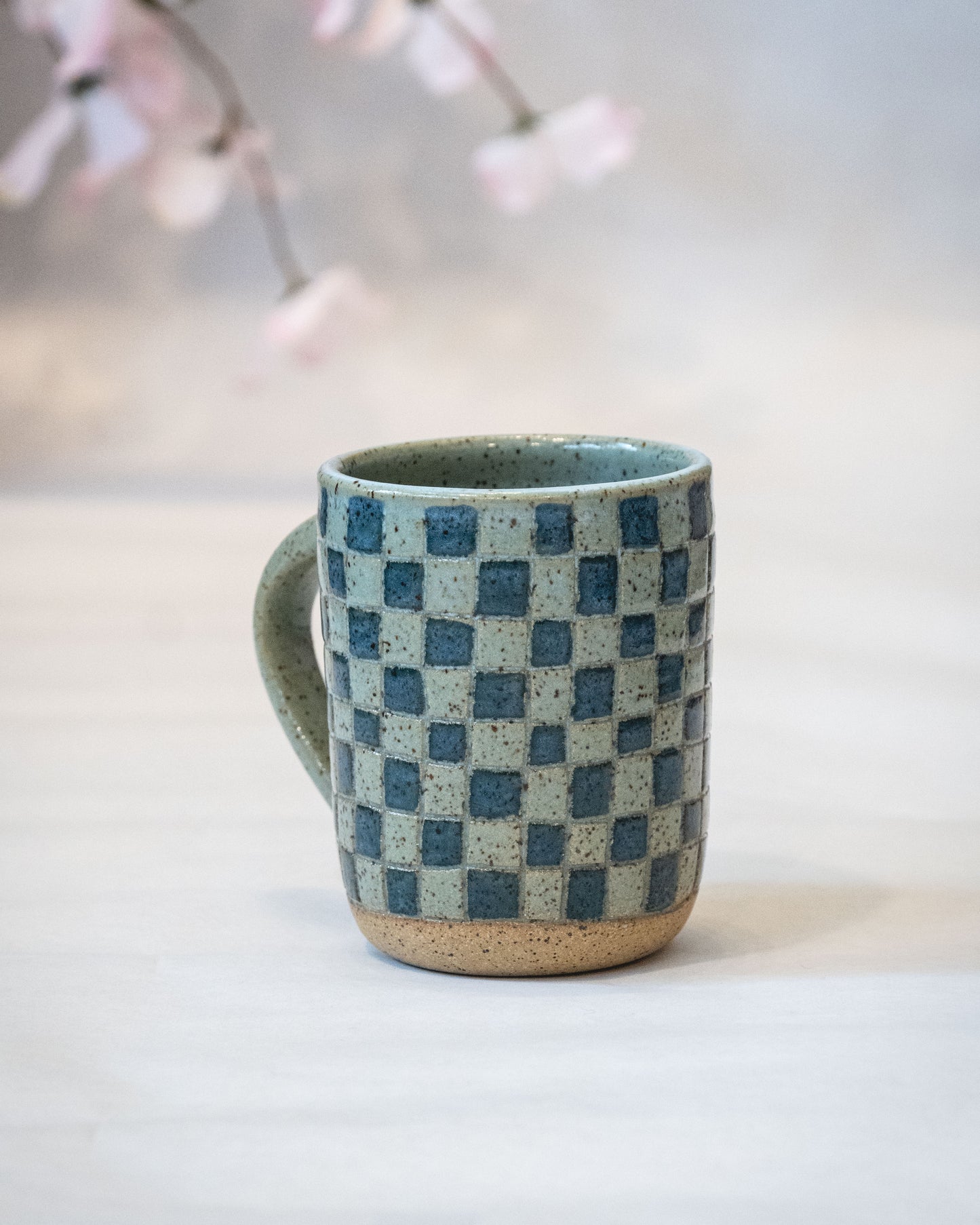 Checkered Mug - Teal