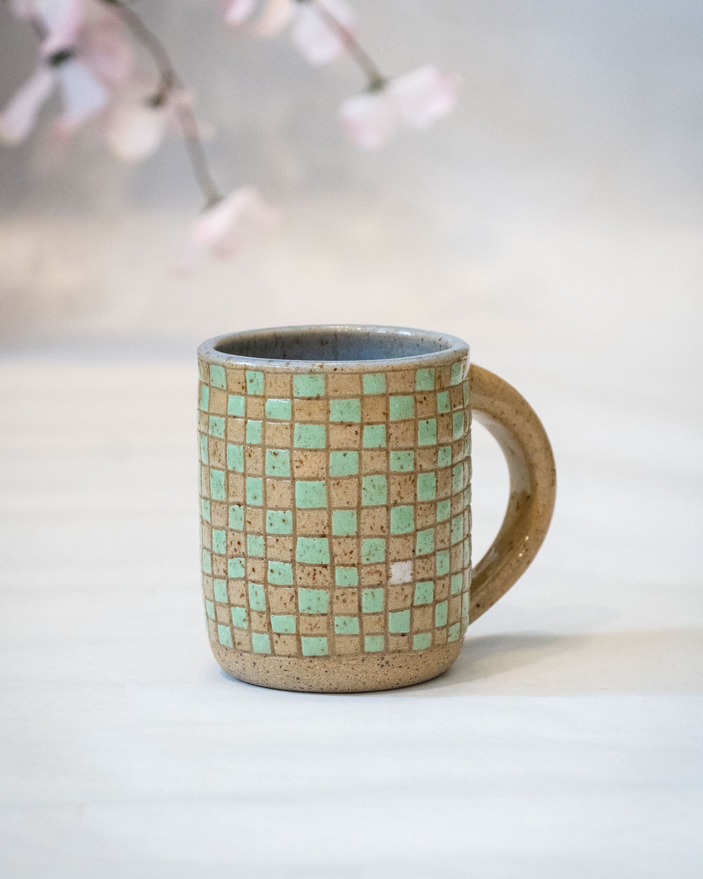 Checkered Mug 1 - Mint