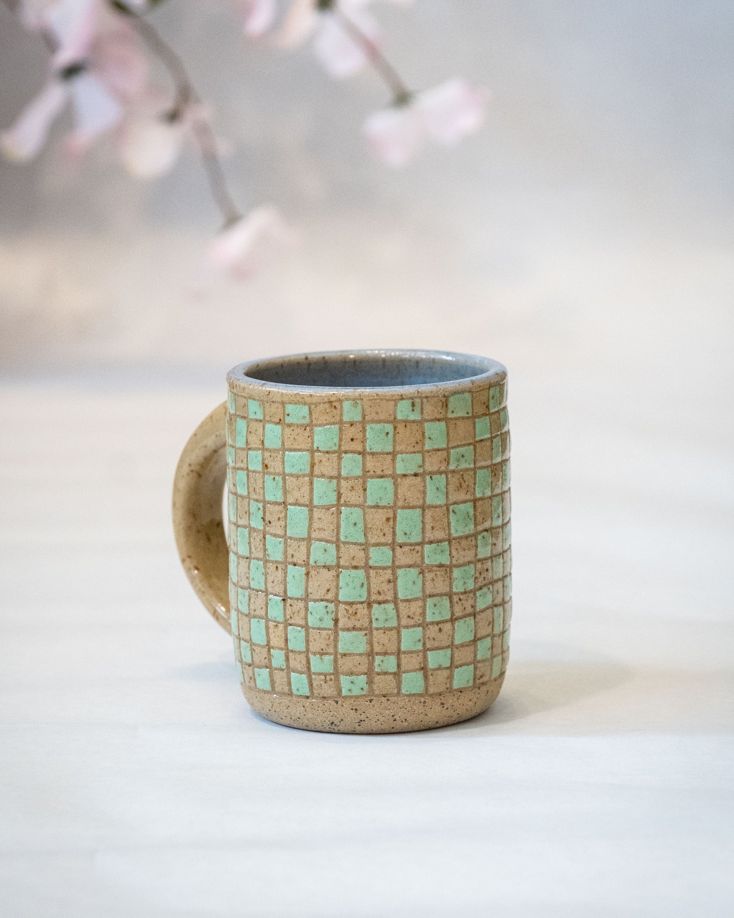Checkered Mug 1 - Mint