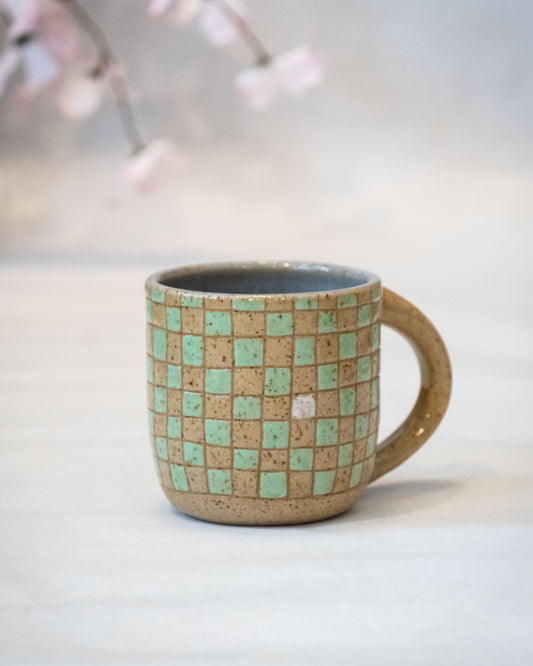 Checkered Mug 3 - Mint