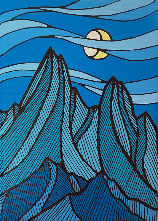 Windy Peaks Original Painting