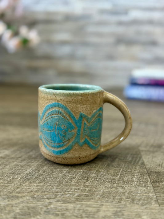 Light Blue Halibut Small Mug