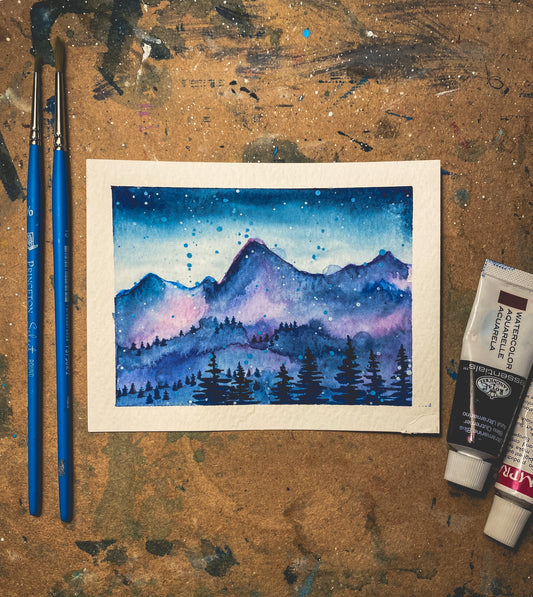 'Waiting on Winter' 4x5 Original Watercolor